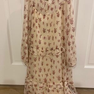 Zara girls floral print dress with lining